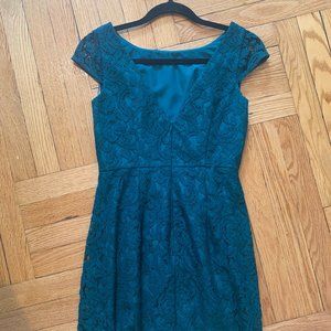 Green J.Crew Elsa dress in Leavers Lace NWT 2P